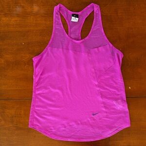 Nike Women's Dri-Fit Racerback Pink Mesh Tank Top